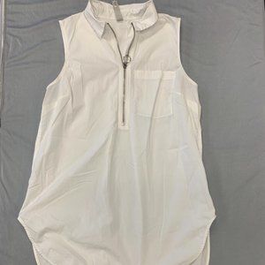 athleta white blouse style top size small